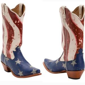 🇬🇪🩵NWOB Twisted X Steppin' Out Leather Western Snip Toe Boots Size 8.5